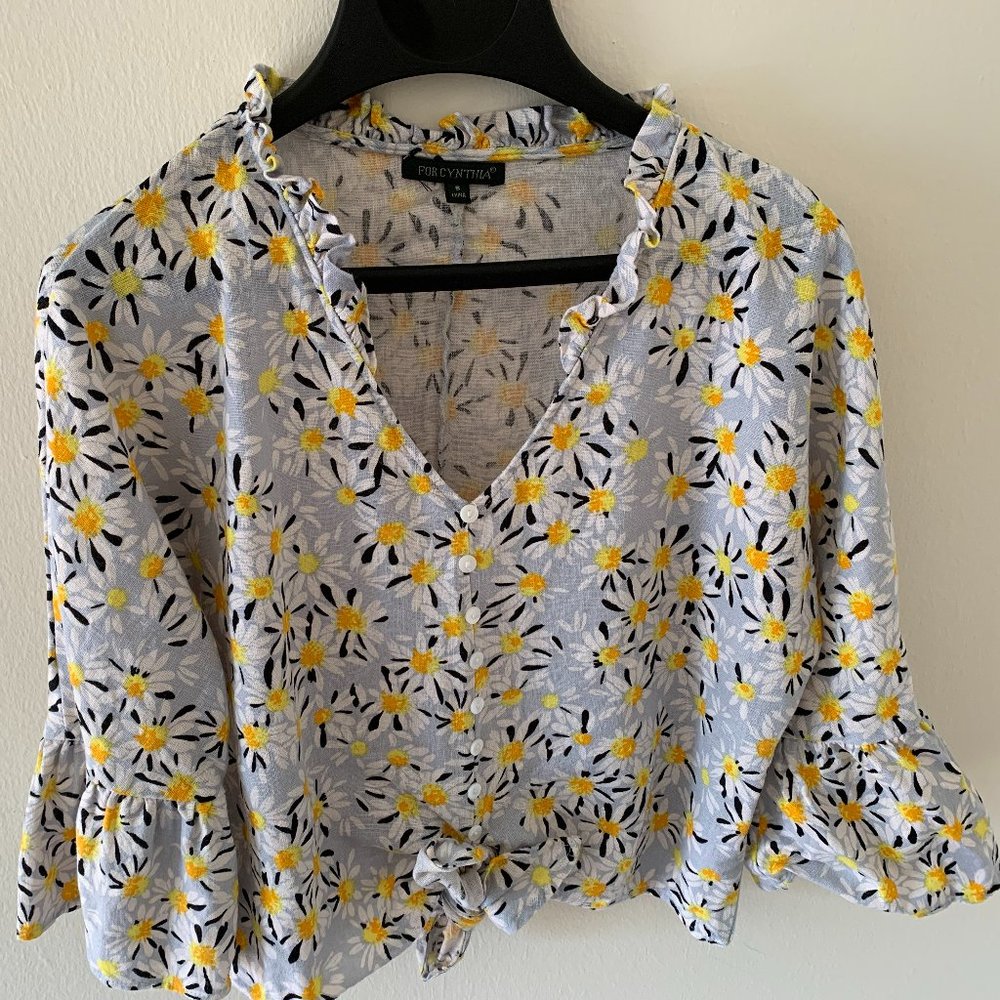 Daisy Crop Top T Shirt
